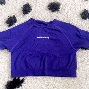 Alphalete electric purple crop top